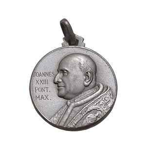 Vtg 800 Silver Joannes XXIII Pont. Max Religious Catholic Pendant Charm 4.07g